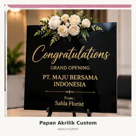 Papan Bunga Akrilik Koja